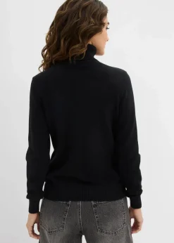 bonprix Bekleidung·Umstandsmode|Strickmode^Rollkragenpullover schwarz