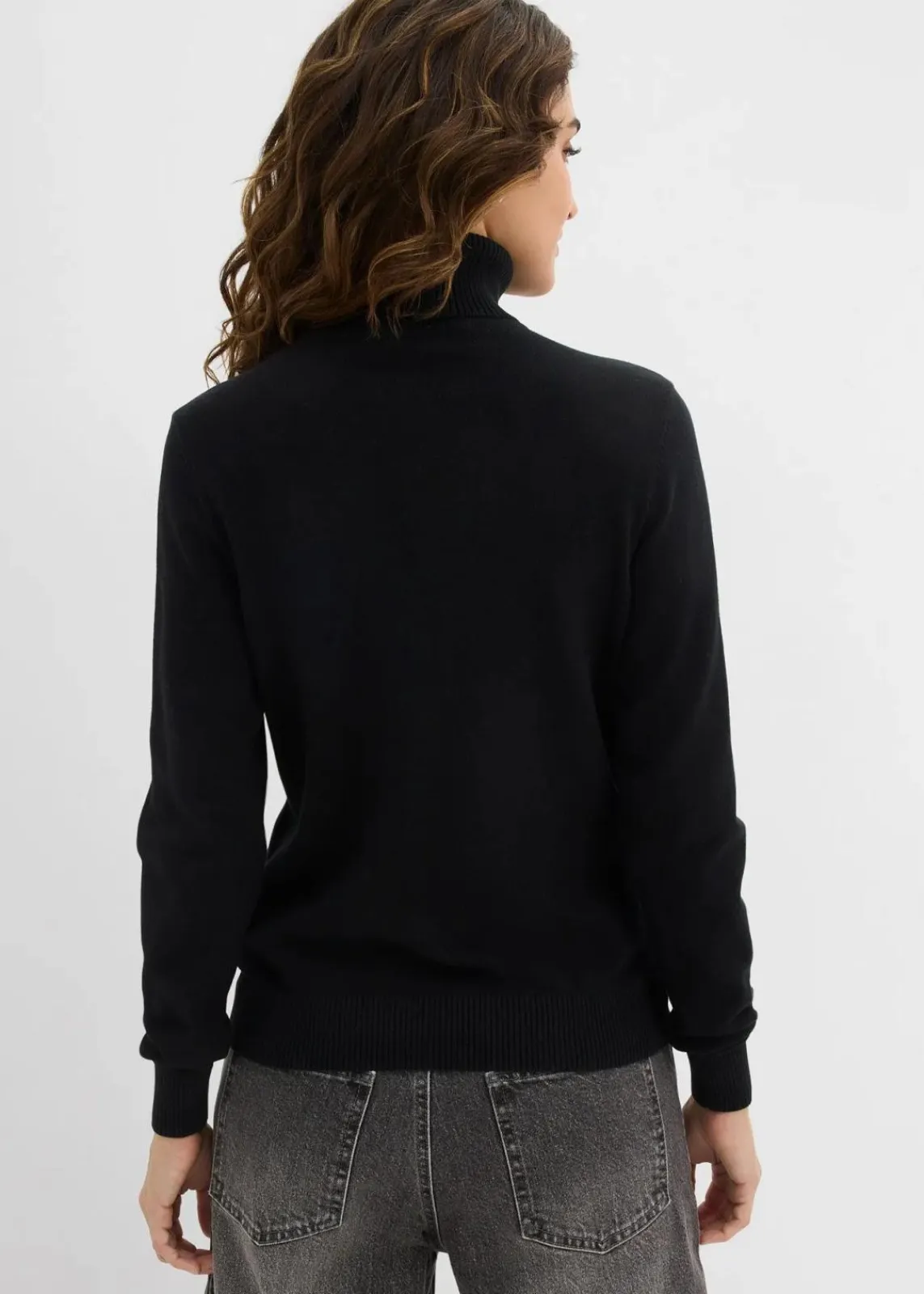 bonprix Bekleidung·Umstandsmode|Strickmode^Rollkragenpullover schwarz
