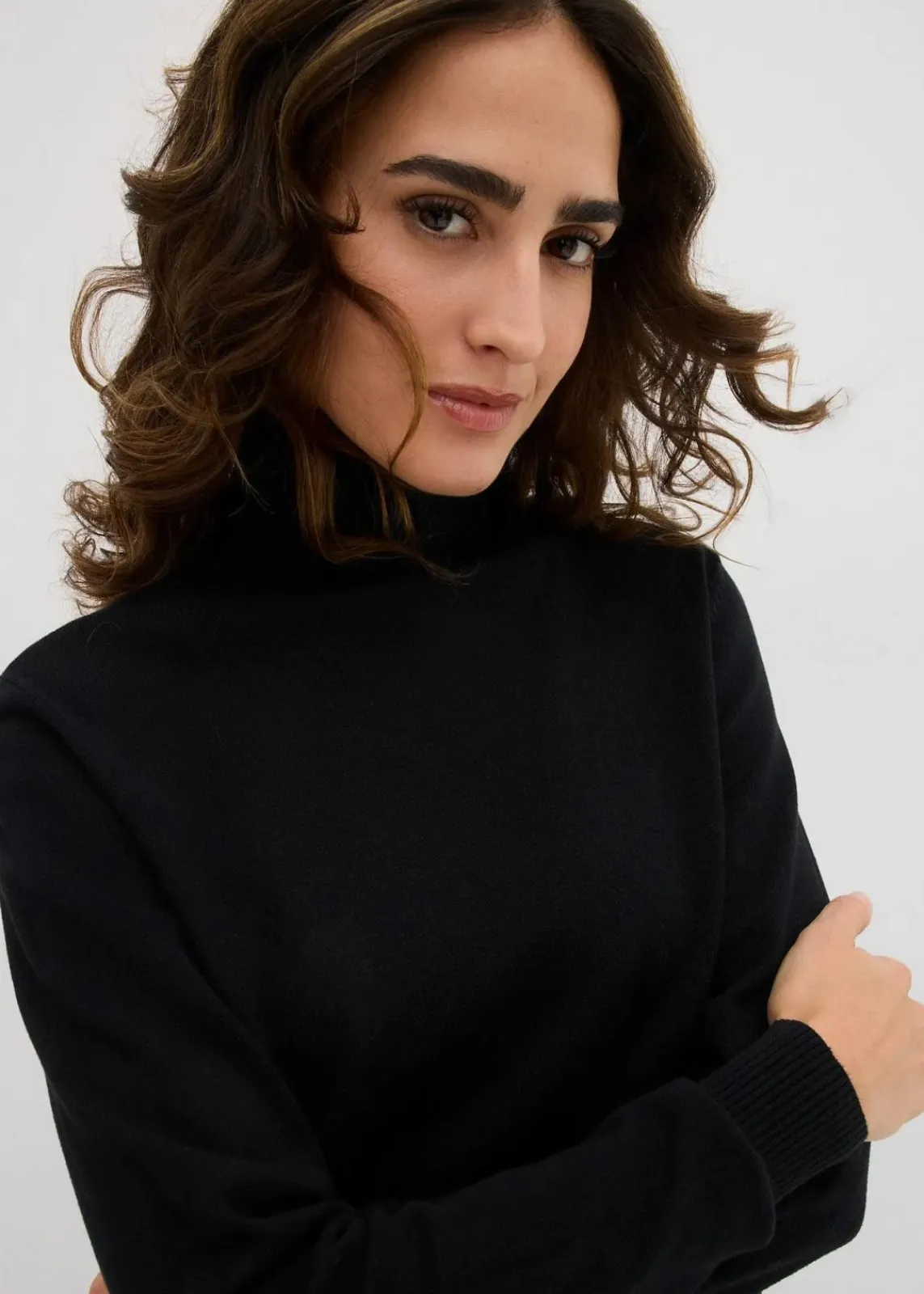 bonprix Bekleidung·Umstandsmode|Strickmode^Rollkragenpullover schwarz