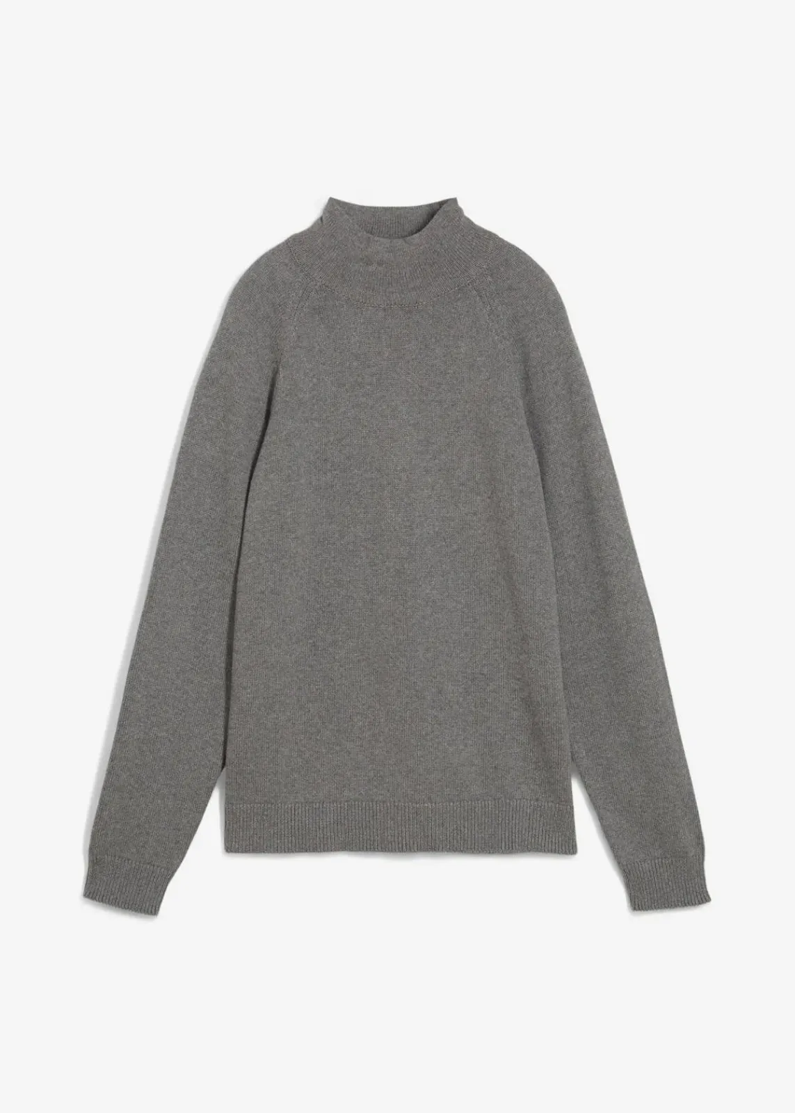 bonprix Bekleidung·Umstandsmode|Strickmode^Rollkragenpullover aus reiner Baumwolle grau meliert meliert