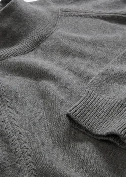 bonprix Bekleidung·Umstandsmode|Strickmode^Rollkragenpullover aus reiner Baumwolle grau meliert meliert