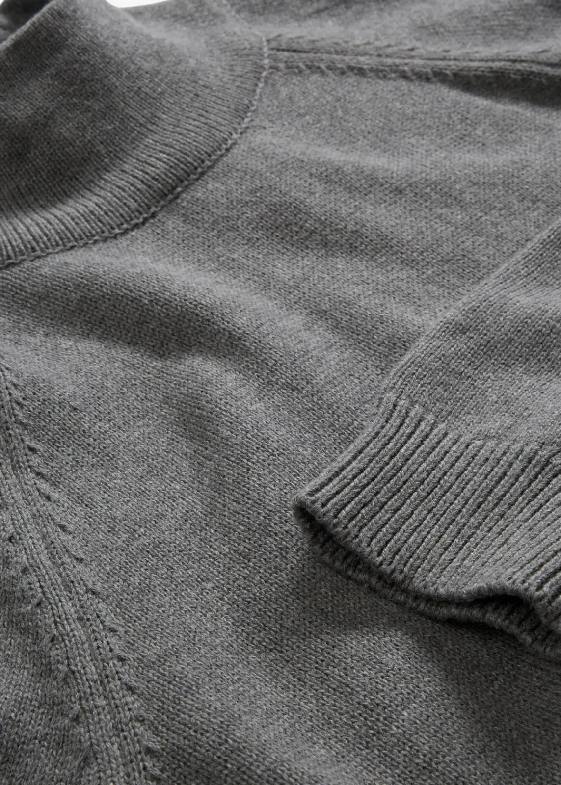 bonprix Bekleidung·Umstandsmode|Strickmode^Rollkragenpullover aus reiner Baumwolle grau meliert meliert
