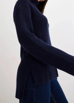 bonprix Bekleidung·Umstandsmode|Bekleidung·Jeans^Rollkragenpullover aus reiner Baumwolle dunkelblau
