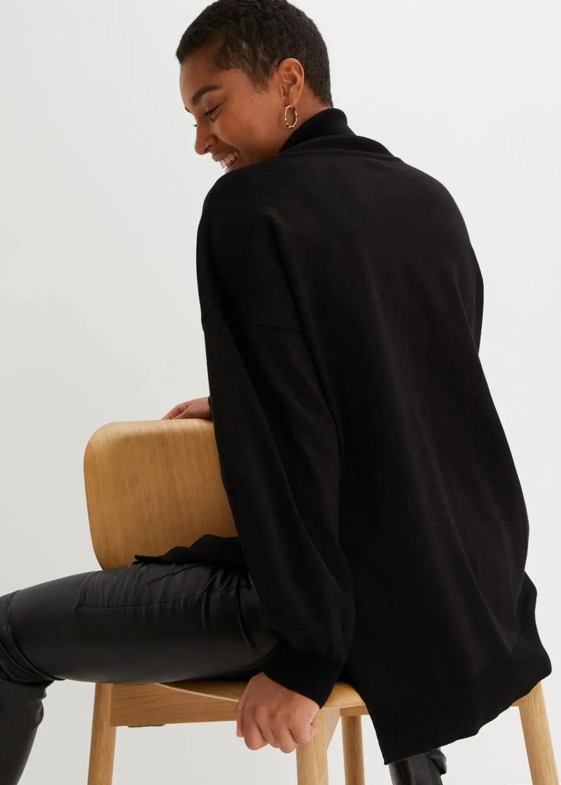 bonprix Bekleidung·Umstandsmode|Bekleidung·Jeans^Rollkragenpullover aus Viskose-Mix schwarz