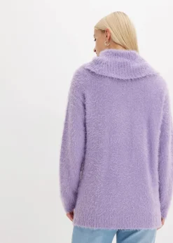 bonprix Bekleidung·Umstandsmode|Pullover & Strickjacken^Rollkragenpullover aus weichem Federgarn softlila