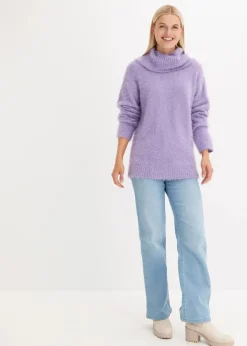 bonprix Bekleidung·Umstandsmode|Pullover & Strickjacken^Rollkragenpullover aus weichem Federgarn softlila