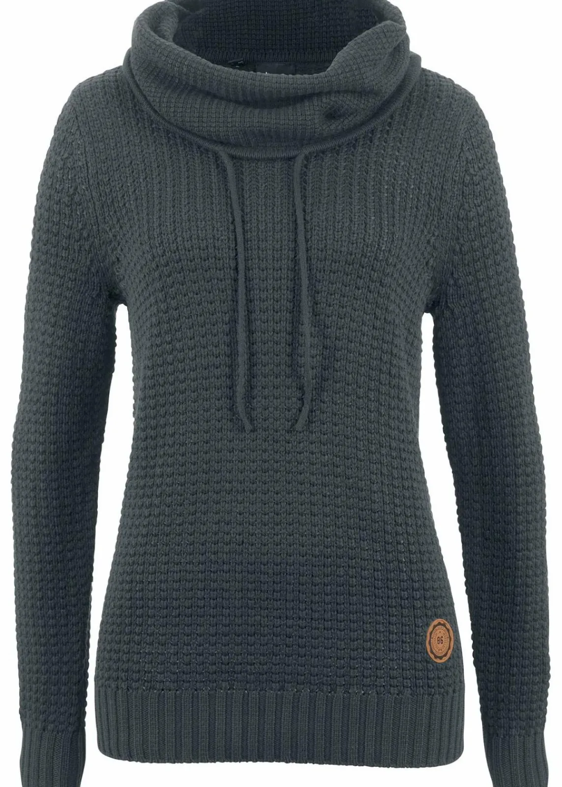 bonprix Bekleidung·Umstandsmode|Pullover & Strickjacken^Rollkragenpullover mit Kordeln schwarz
