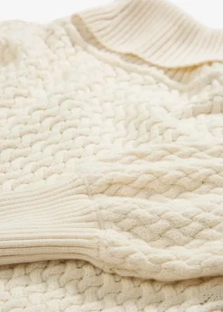 bonprix Pullover & Strickjacken|Strickmode^Rollkragenpullover mit Merinowolle naturbeige