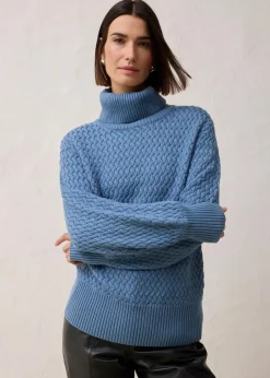 bonprix Bekleidung·Umstandsmode|Bekleidung·Jeans^Rollkragenpullover mit Merinowolle wellenblau