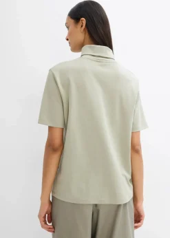 bonprix Shirts & Tops^Rollkragenshirt aus reiner Bio-Baumwolle seegras
