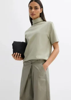 bonprix Shirts & Tops^Rollkragenshirt aus reiner Bio-Baumwolle seegras