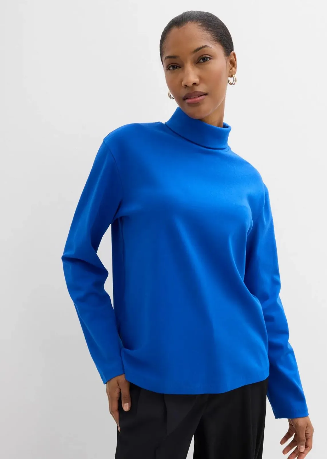 bonprix Shirts & Tops^Rollkragenshirt aus reiner Bio-Baumwolle arktikblau