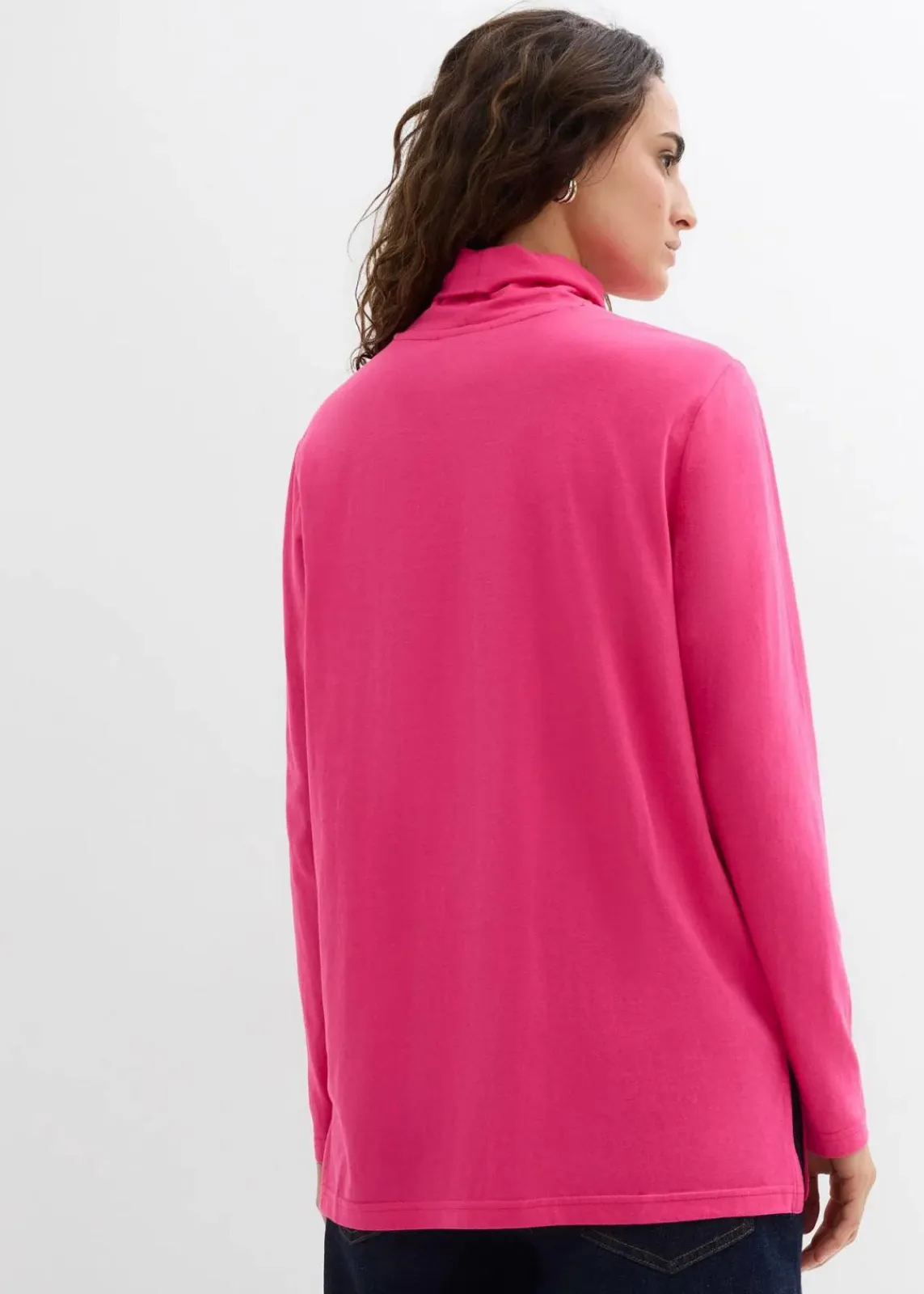 bonprix Shirts & Tops|Basics^Rollkragenshirt aus reiner Bio-Baumwolle pinklady
