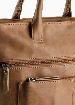 bonprix Taschen^Rucksack mit Außentaschen cognac