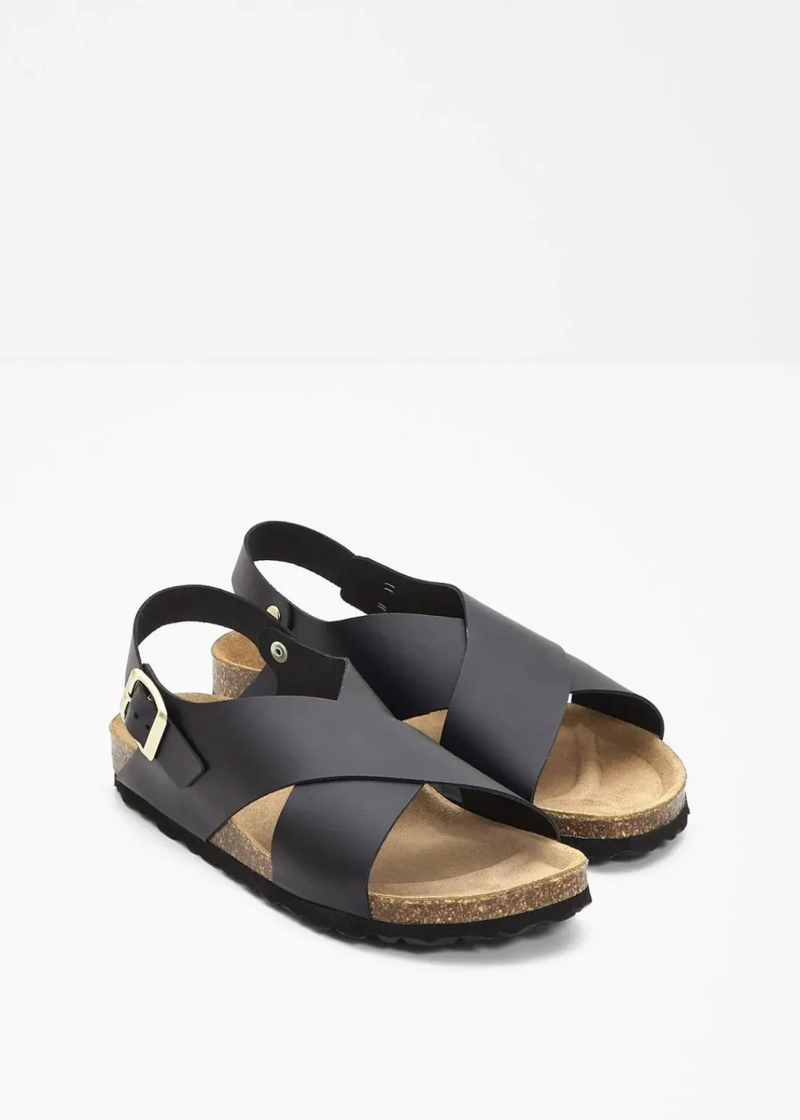 bonprix Sommerschuhe|Nachhaltigere Materialien^Sandalen aus Leder schwarz