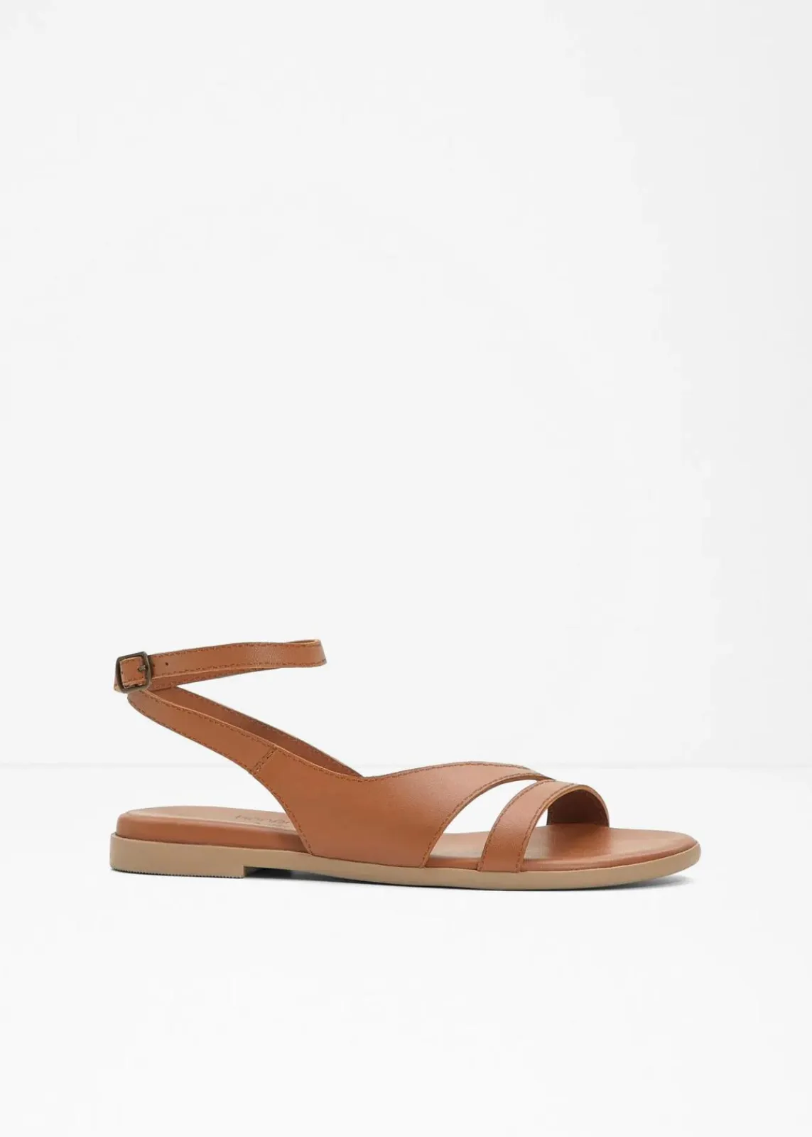 bonprix Sommerschuhe|Premium^Sandalen aus Leder cognac