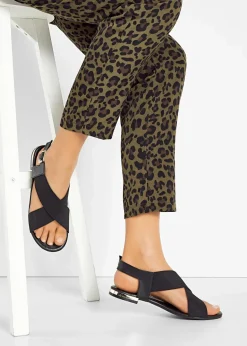 bonprix Sommerschuhe^Sandalen mit elastischen Riemen schwarz