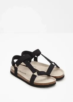 bonprix Sommerschuhe^Sandalen mit leicht geformtem Fußbett schwarz