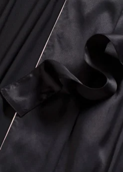 bonprix Wäsche·Dessous|Wäsche·Bademäntel^Satin Kimono mit Glanzeffekt schwarz