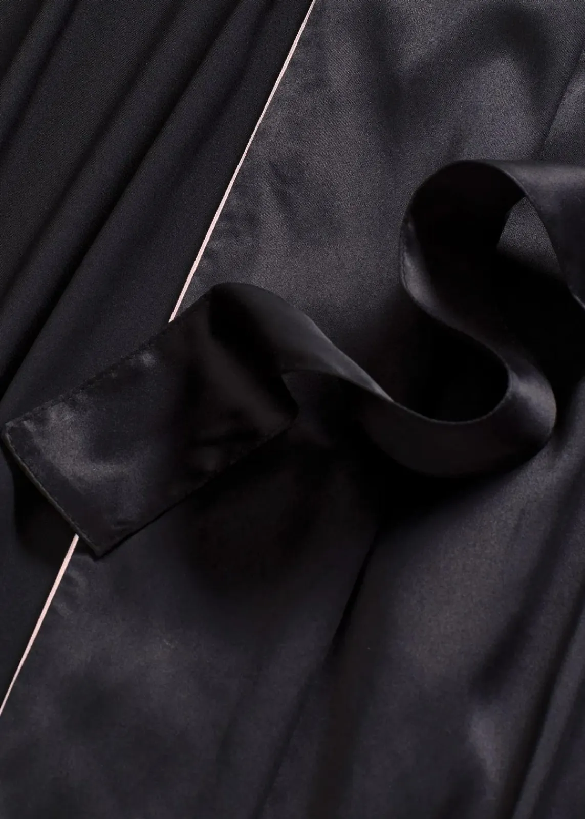 bonprix Wäsche·Dessous|Wäsche·Bademäntel^Satin Kimono mit Glanzeffekt schwarz