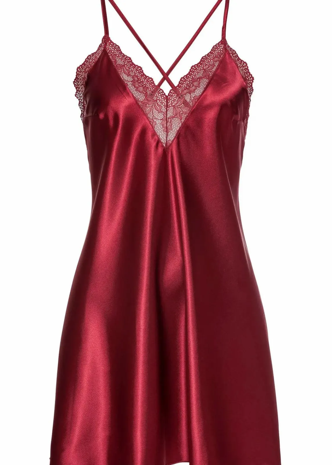 bonprix Wäsche·Corsagen & Negligés|Wäsche·Dessous^Satin Negligé dunkelrot