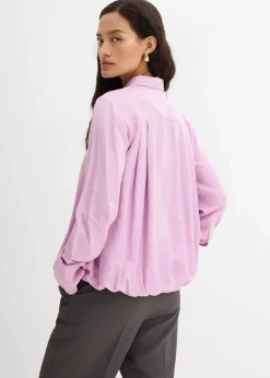 bonprix Blusen & Tuniken|Bekleidung·Jacken & Mäntel^Satinbluse aus Viskose-Mix softflieder
