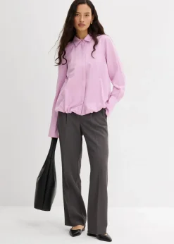 bonprix Blusen & Tuniken|Bekleidung·Jacken & Mäntel^Satinbluse aus Viskose-Mix softflieder