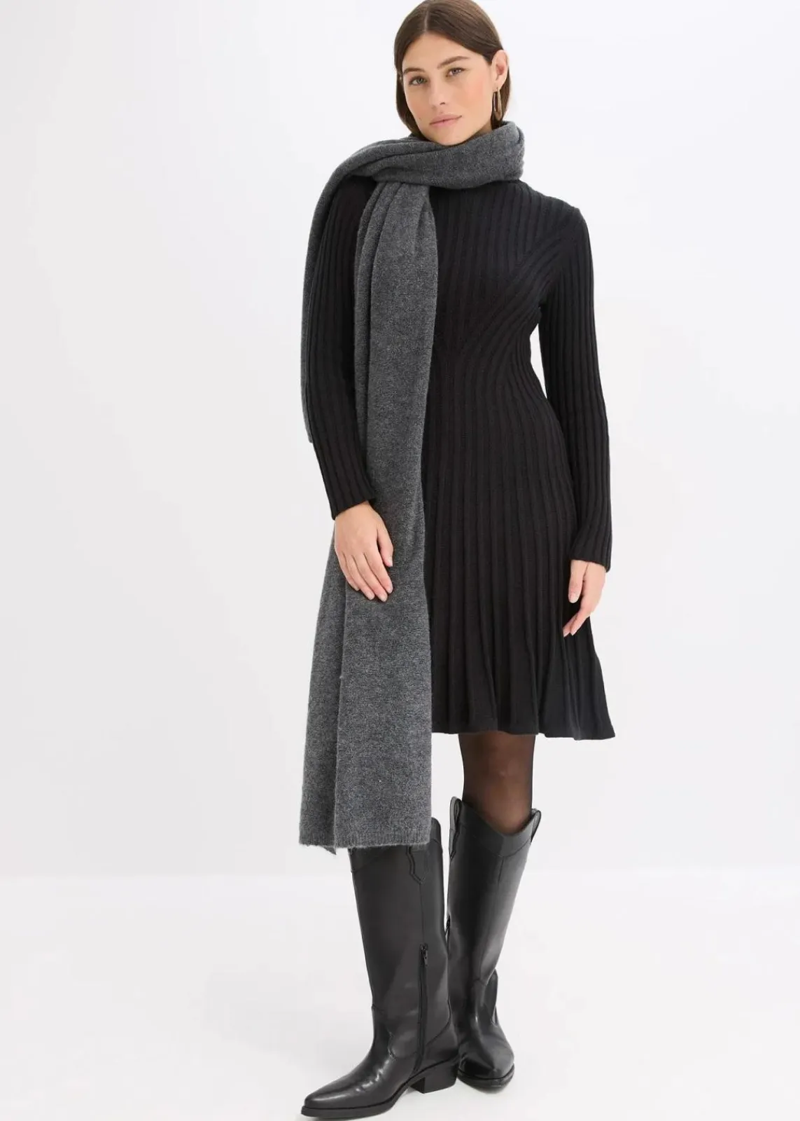 bonprix Schuhe & Accessoires In Spezialgrößen·Tücher & Ponchos|Schals & Tücher^Schal anthrazit/schattengrau