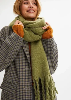 bonprix Schuhe & Accessoires In Spezialgrößen·Tücher & Ponchos|Schals & Tücher^Schal lodengrün meliert