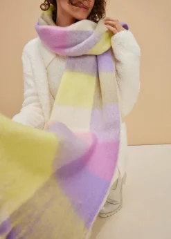 bonprix Schals & Tücher|Schuhe & Accessoires In Spezialgrößen·Tücher & Ponchos^Schal rosapink/cremeweiß/softlila/mintgrün kariert