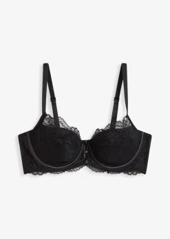 bonprix Große Cups D-H|Bhs^Schalen-BH aus feiner Spitze schwarz