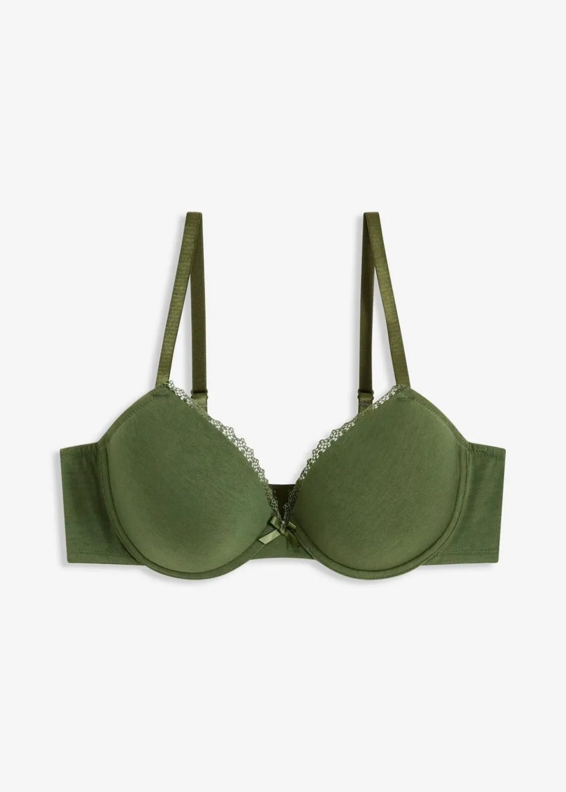 bonprix Große Cups D-H|Nachhaltigere Materialien^Schalen-BH mit Bügel mit Bio-Baumwolle dunkelkhaki