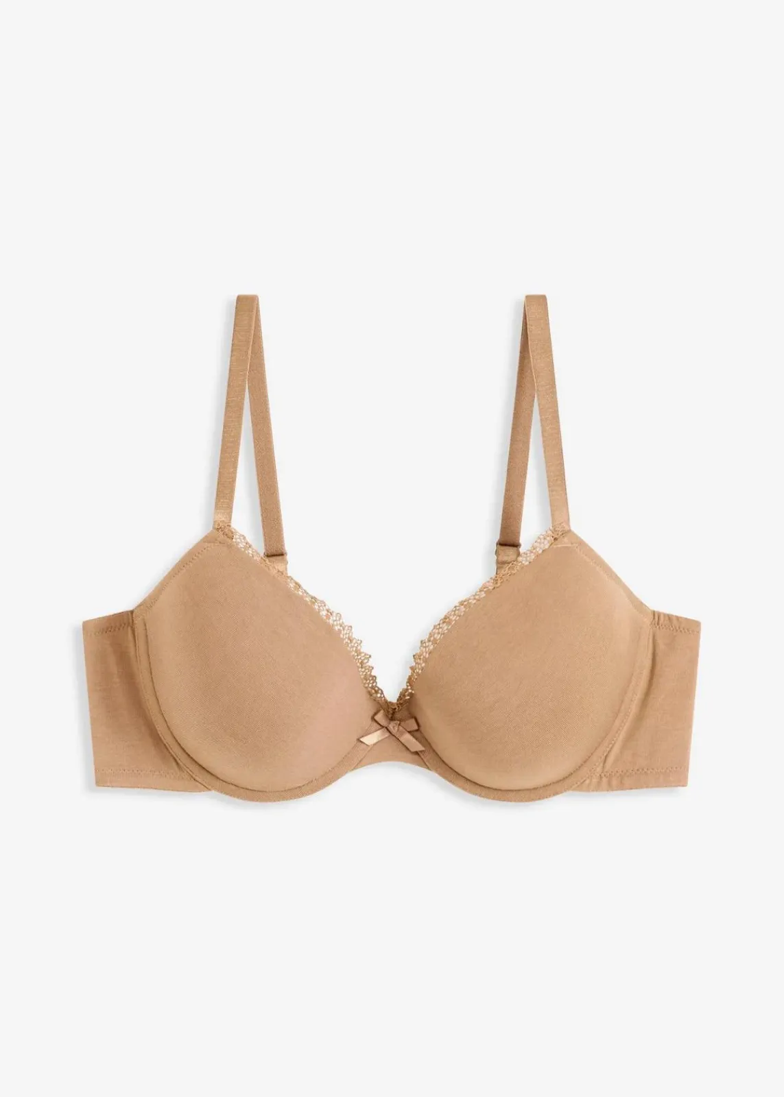bonprix Große Cups D-H|Nachhaltigere Materialien^Schalen-BH mit Bügel mit Bio-Baumwolle camel