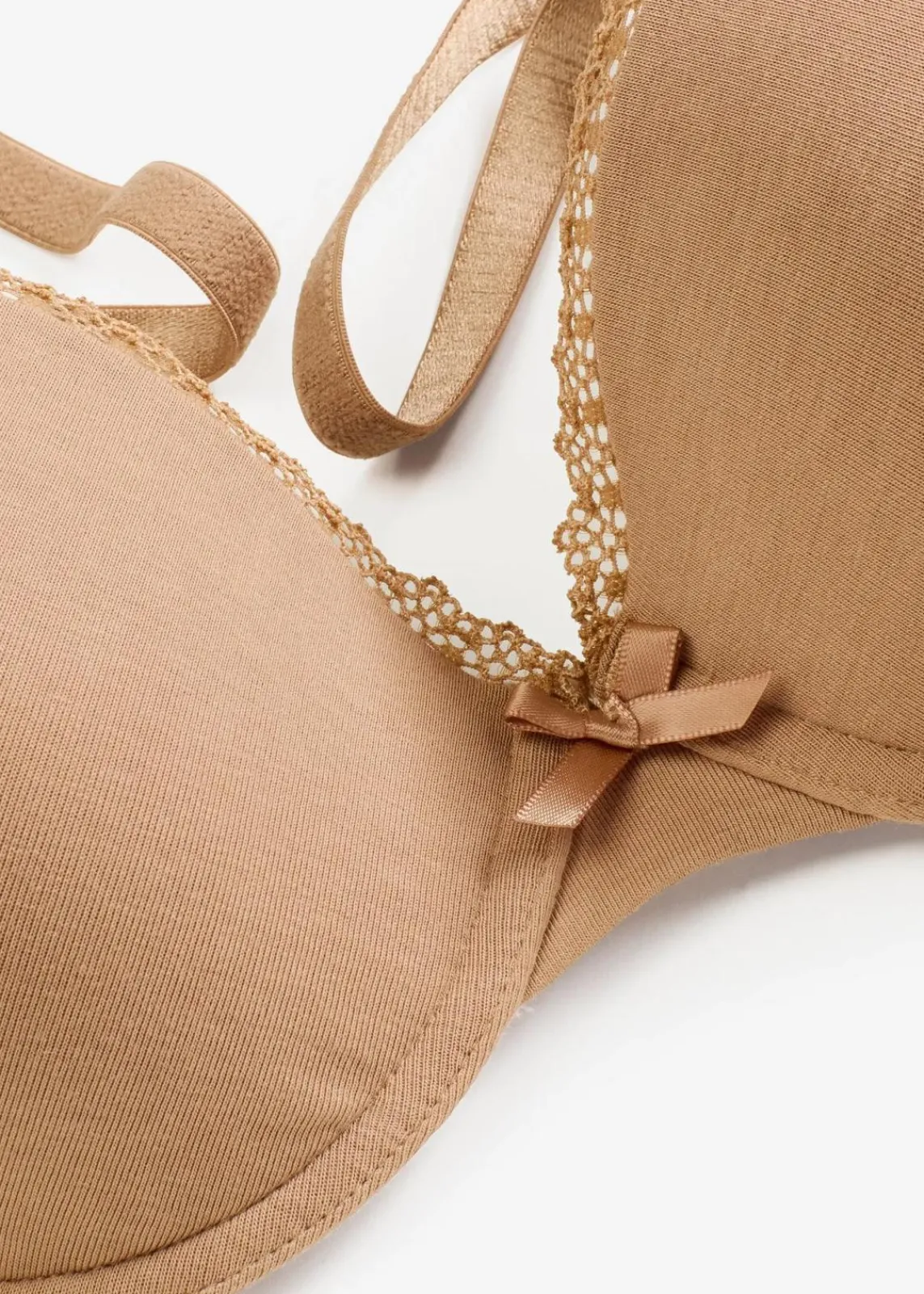 bonprix Große Cups D-H|Nachhaltigere Materialien^Schalen-BH mit Bügel mit Bio-Baumwolle camel