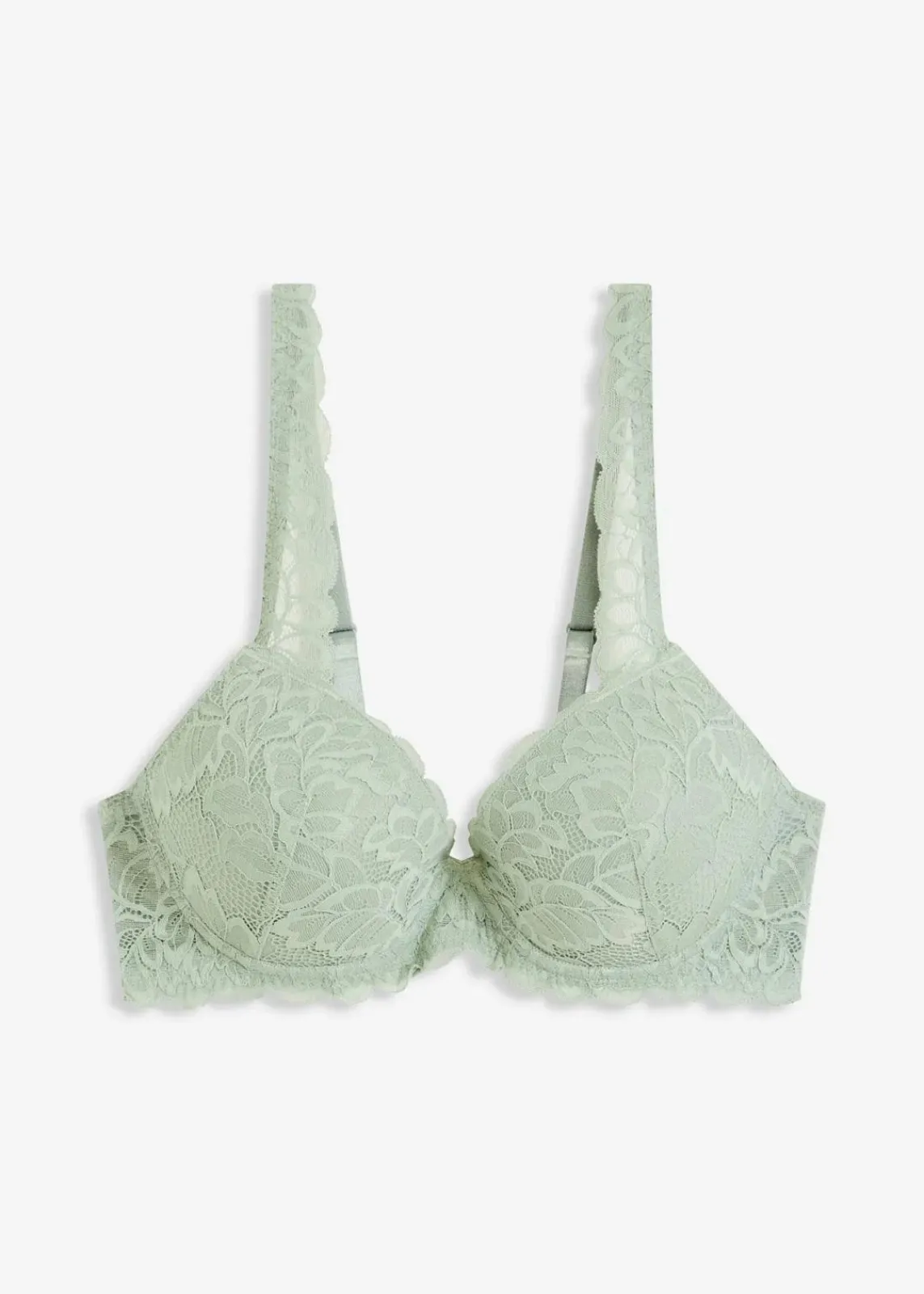 bonprix Wäsche·Dessous|Wäsche·Bhs^Schalen-BH mit floraler Spitze rauchgrün