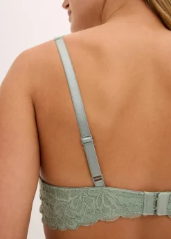 bonprix Wäsche·Dessous|Wäsche·Bhs^Schalen-BH mit floraler Spitze rauchgrün