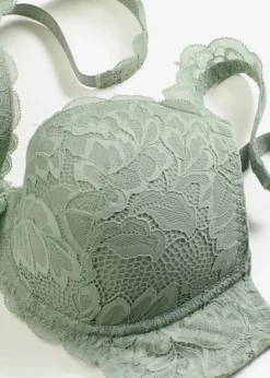 bonprix Wäsche·Dessous|Wäsche·Bhs^Schalen-BH mit floraler Spitze rauchgrün