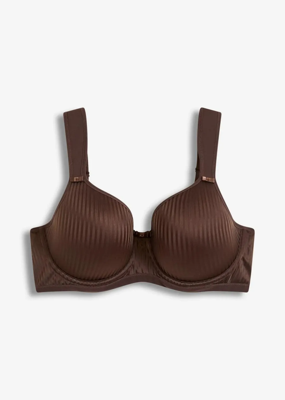 bonprix Wäsche·Große Cups D-H|Wäsche·Bhs^Schalen-BH mit geolsterten Tägern und Glanzeffekt dunkelbraun gestreift