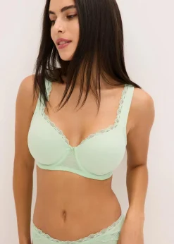 bonprix Wäsche·Dessous|Wäsche·Große Cups D-H^Schalen-BH mit gepolsterten Trägern hellschilf