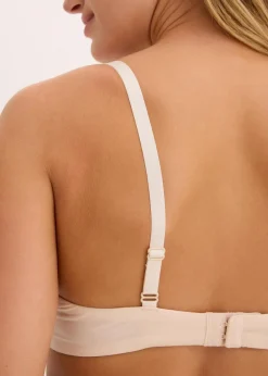 bonprix Große Cups D-H|Dessous^Schalen-BH mit Glanzeffekt puder