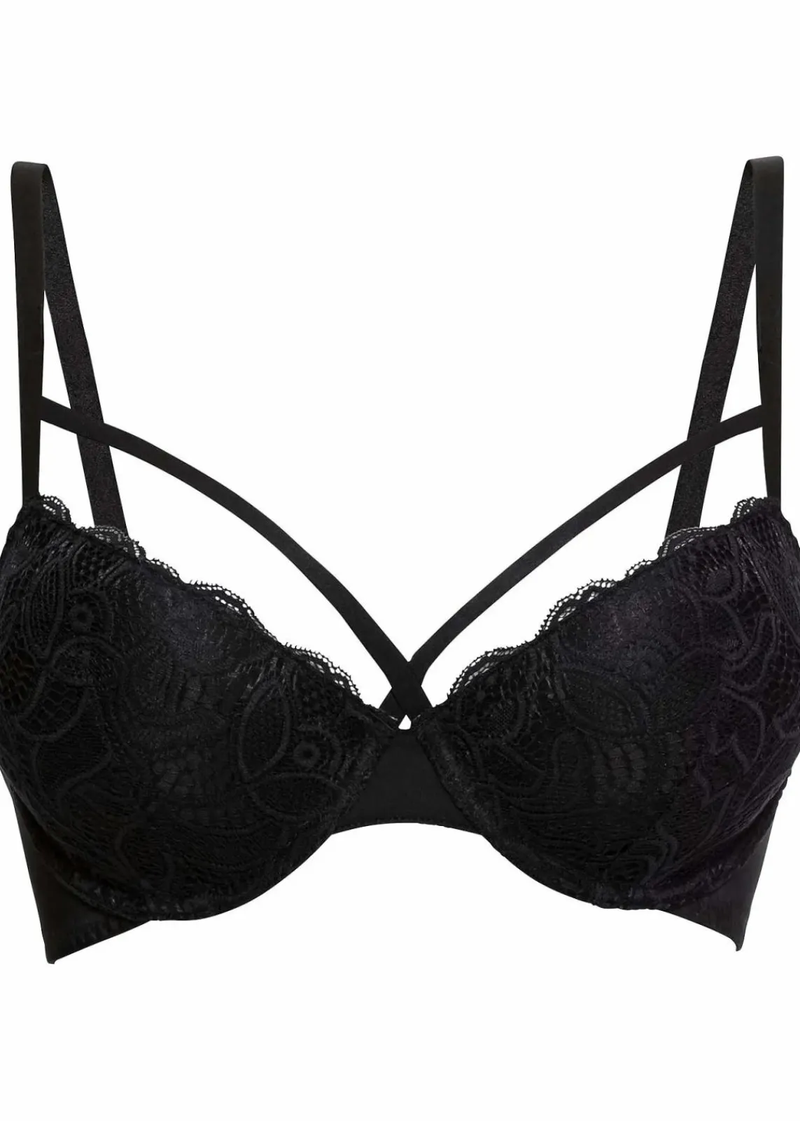 bonprix Wäsche·Dessous|Wäsche·Große Cups D-H^Schalen-BH mit zarter Spitze schwarz
