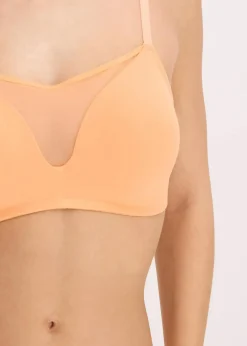 bonprix Nachhaltigere Materialien|Basics^Schalen-BH ohne Bügel mit Mesh hellpfirsich