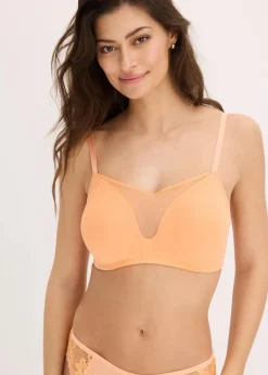 bonprix Nachhaltigere Materialien|Bhs^Schalen-BH ohne Bügel mit Mesh hellpfirsich