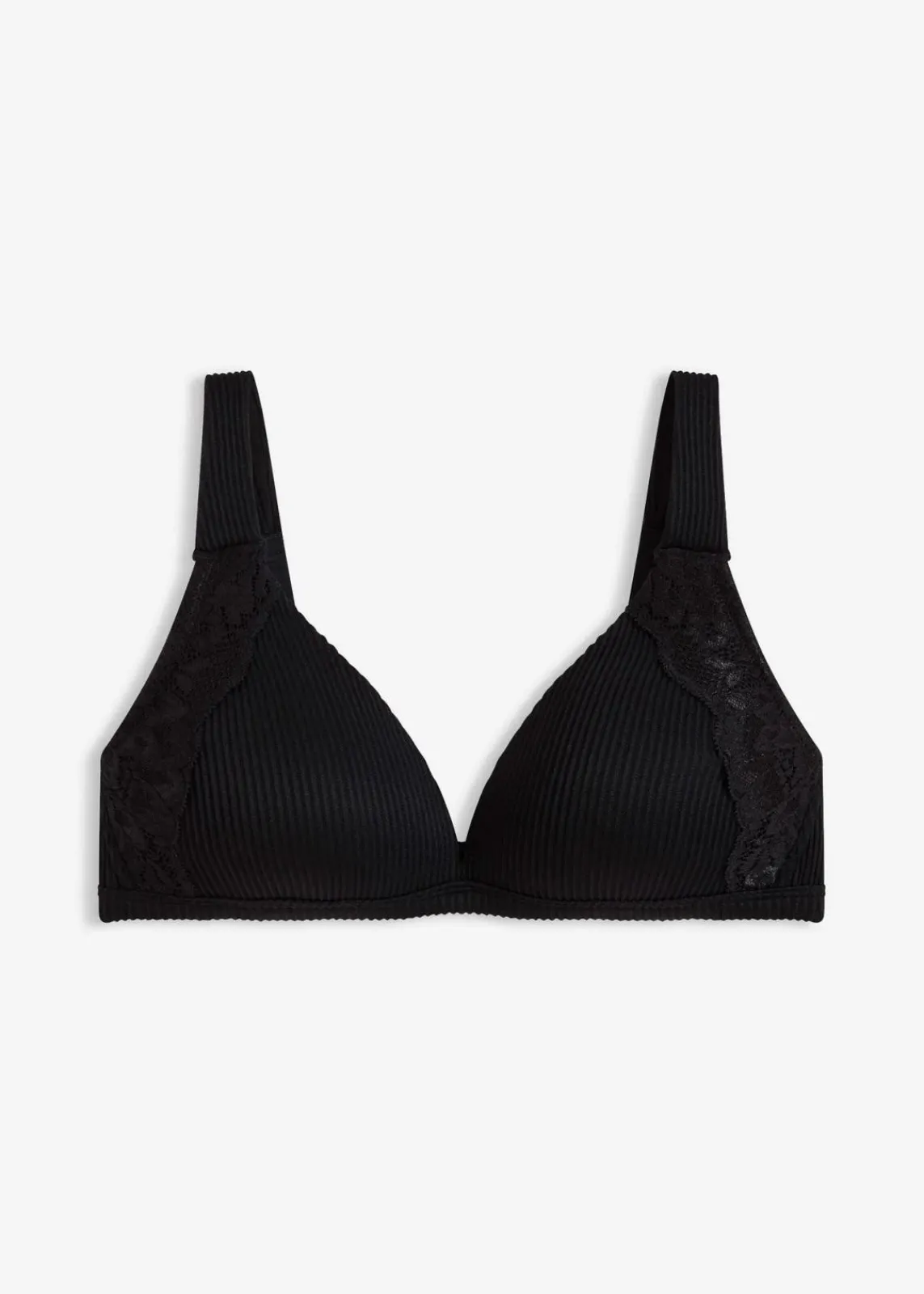 bonprix Dessous|Bhs^Schalen-BH ohne Bügel mit weicher Rippe schwarz