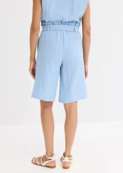 bonprix Nachhaltigere Materialien|Hosen^Schlupf-Bermuda aus Viskose-Mix hellblau