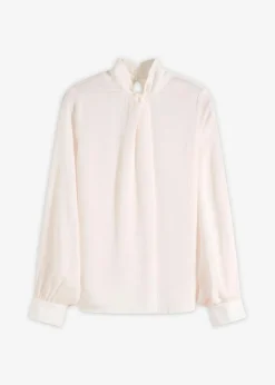 bonprix Bekleidung·Jacken & Mäntel|Blusen & Tuniken^Schlupfbluse aus fließendem Satin perlweiß