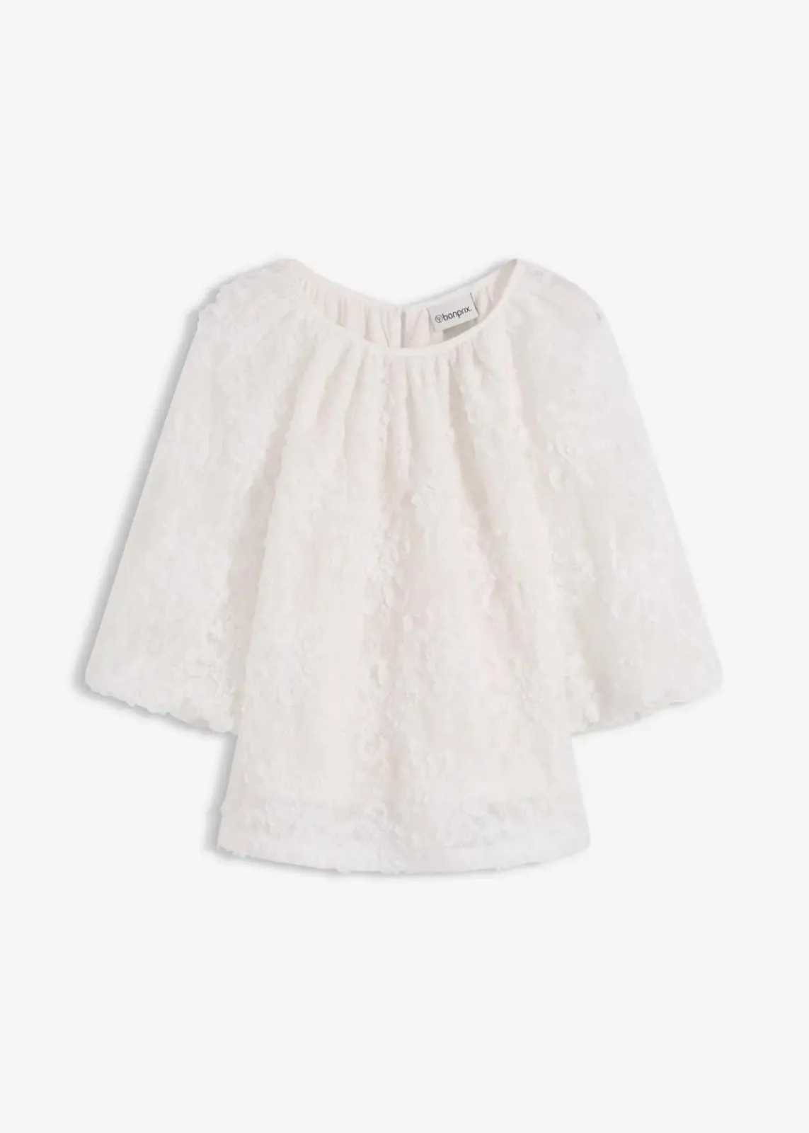 bonprix Blusen & Tuniken|Bekleidung·Jacken & Mäntel^Schlupfbluse mit strukturiertem Blumen-Muster creme
