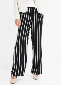 bonprix Bekleidung·Kleider|Hosen^Schlupfhose schwarz/weiß gestreift