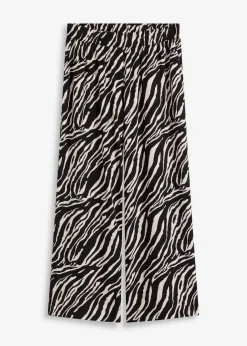 bonprix Nachhaltigere Materialien|Hosen^Schlupfhose schwarz/natur zebra bedruckt