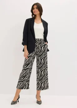 bonprix Nachhaltigere Materialien|Hosen^Schlupfhose schwarz/natur zebra bedruckt